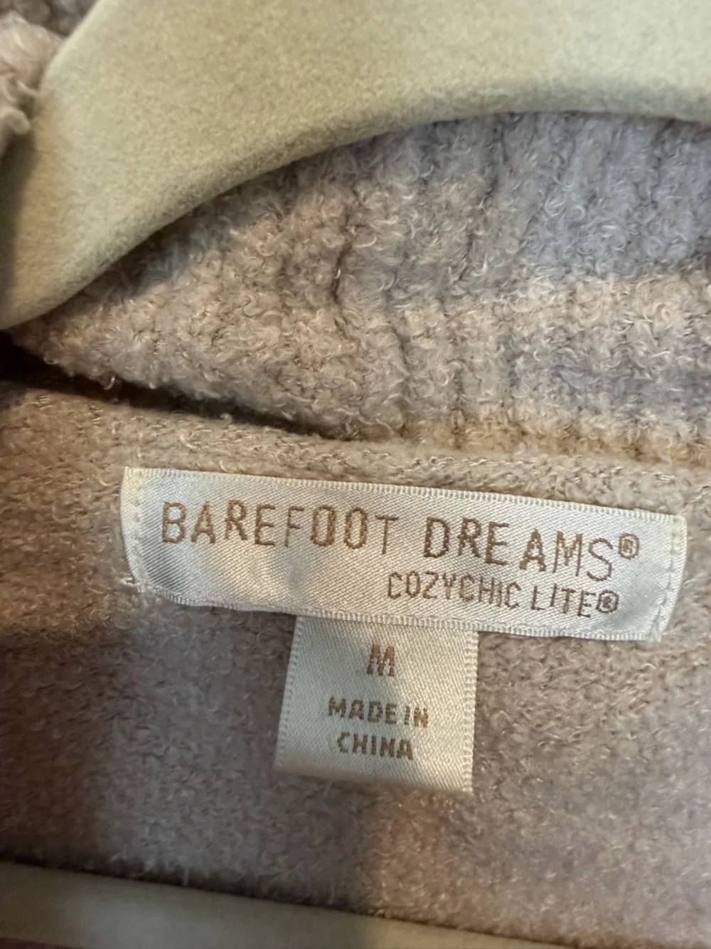 Barefoot Dreams CozyChic Lite Knit Open Cardigan Sweater - Beige - Picture 4 of 7